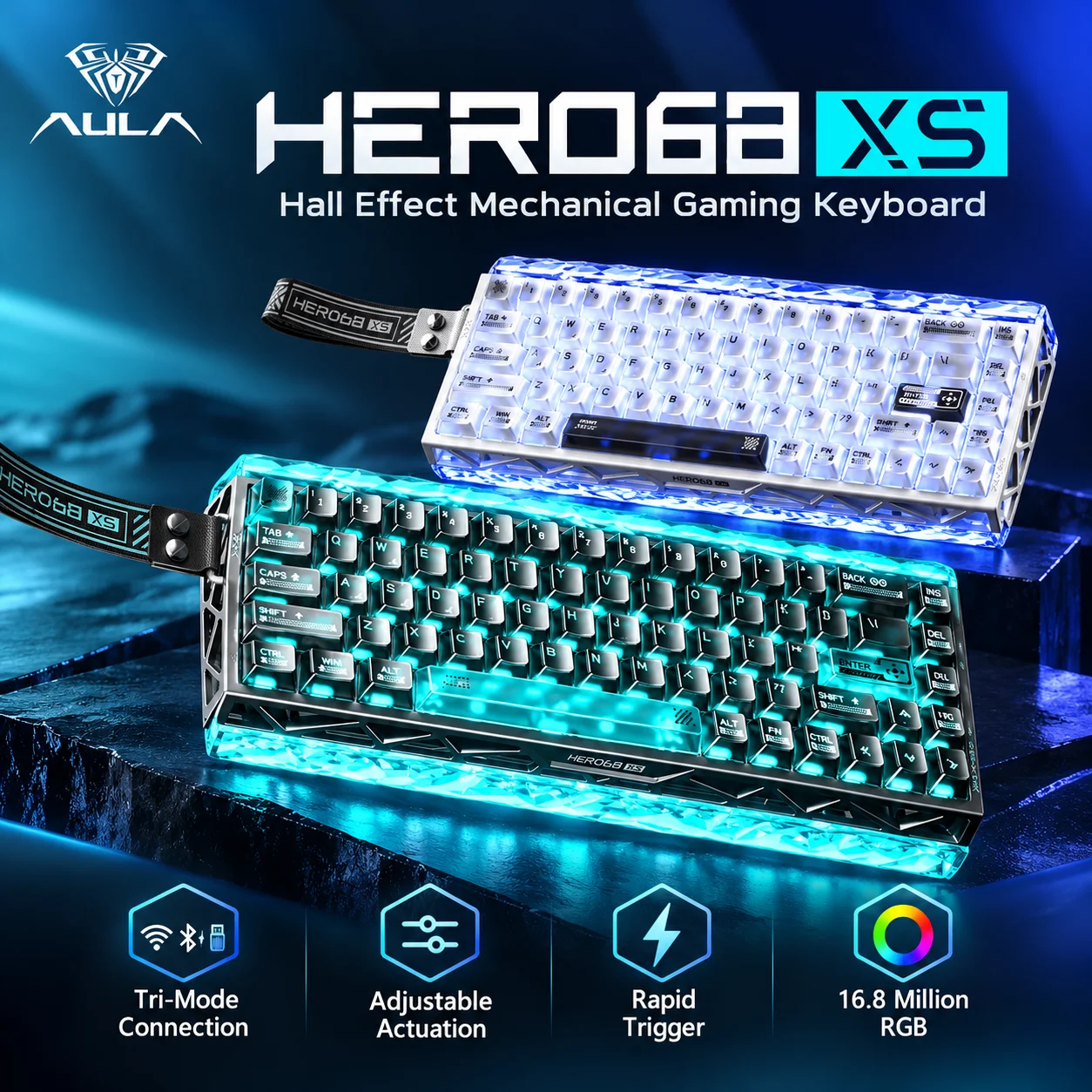 Gaming Keyboard Nearby - Keyboard Gaming AULA Hero68 XS dengan