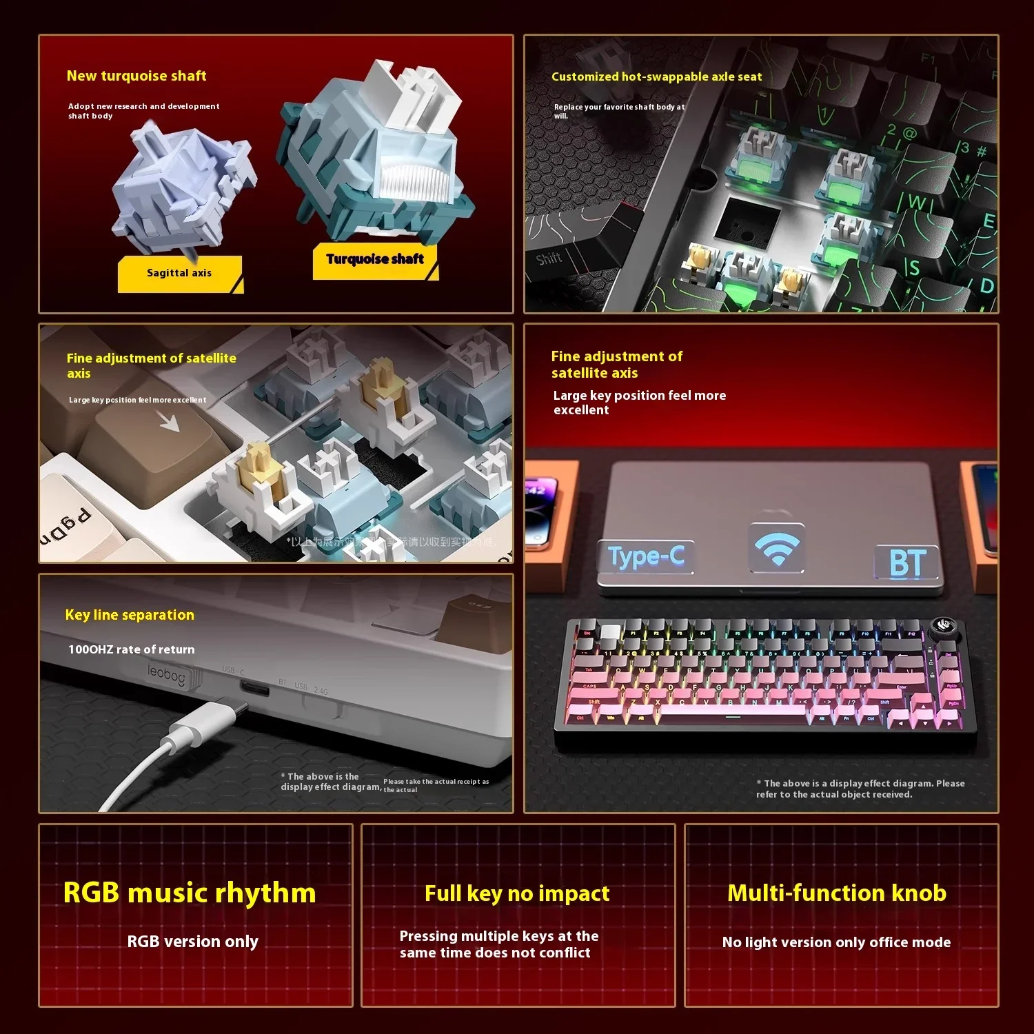 LEOBOG Hi75C Keyboard Mekanis  - Gaming Keyboard Hot Swappable ulasan dan harga