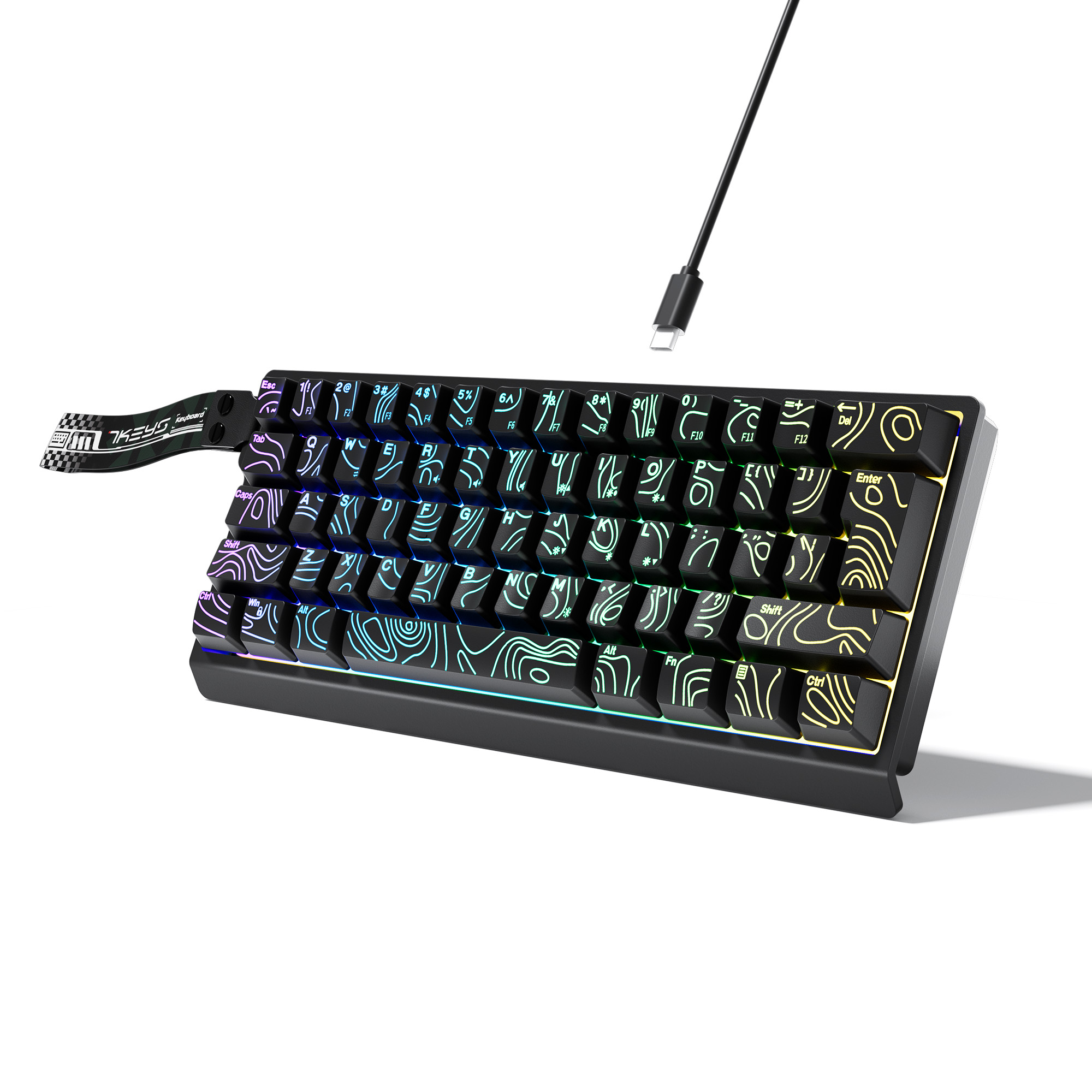 Keyboard Kompak 60% dengan Lam - Keyboard Gaming Blue Switch ulasan dan harga