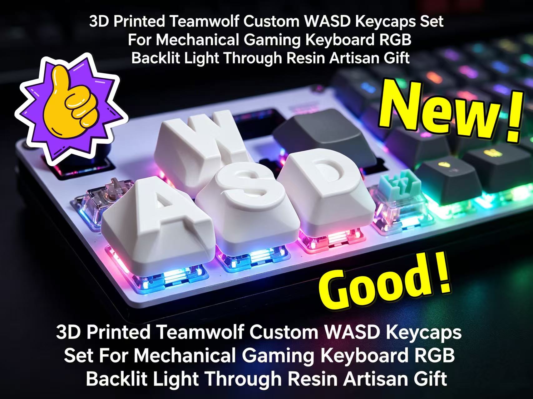 2026 Set Keycaps WASD Kustom T - Gaming Keyboard 2026 ulasan dan harga