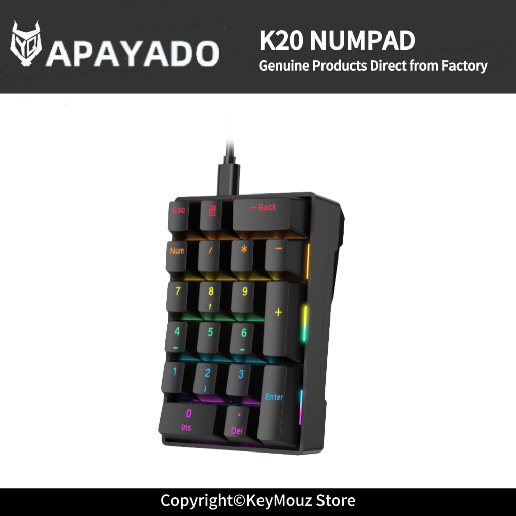K20 Mini, Keyboard Numerik Mek - Keyboard Gaming Blue Switch ulasan dan harga