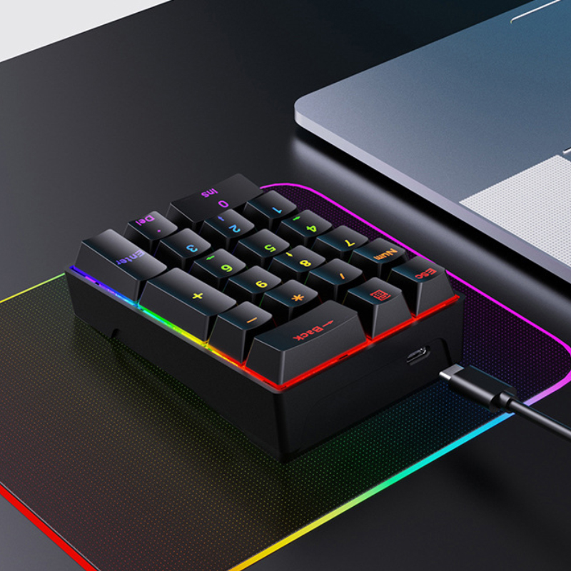 K20 Mini, Keyboard Numerik Mek - Keyboard Gaming Blue Switch ulasan dan harga