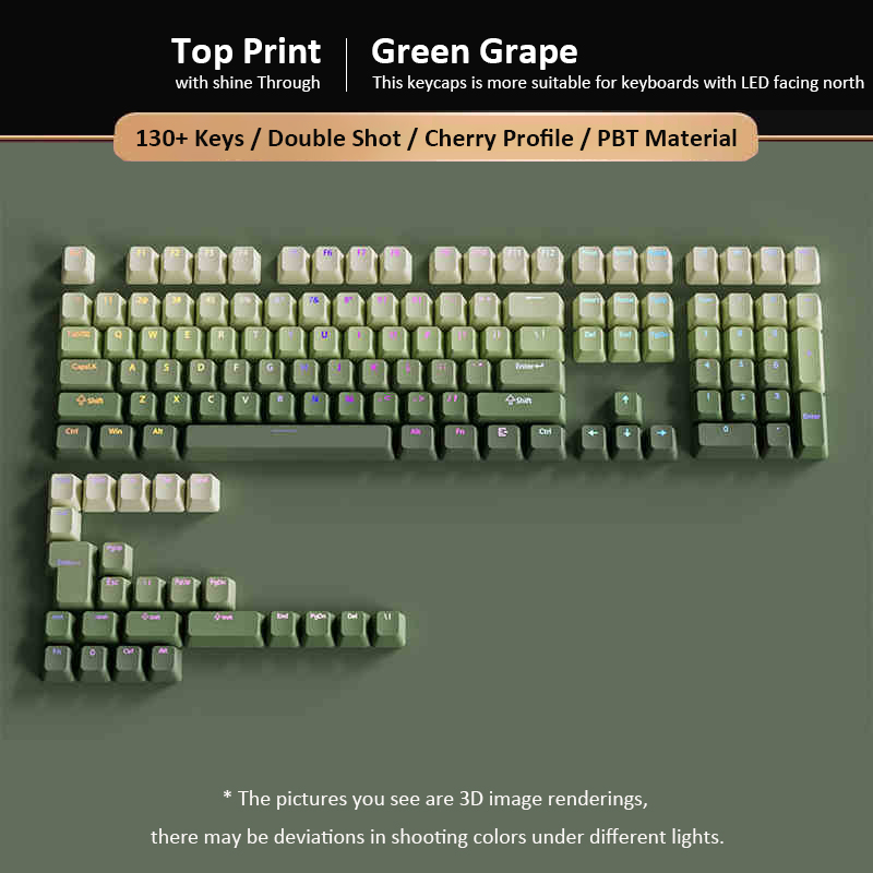 Keycap PBT Double Shot Anggur  - Gaming Keyboard No Rgb ulasan dan harga